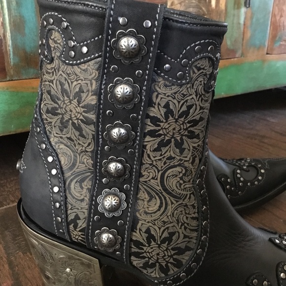 NIB Old Gringo San Antonio Rose Ankle Boots (10) - Picture 9 of 12